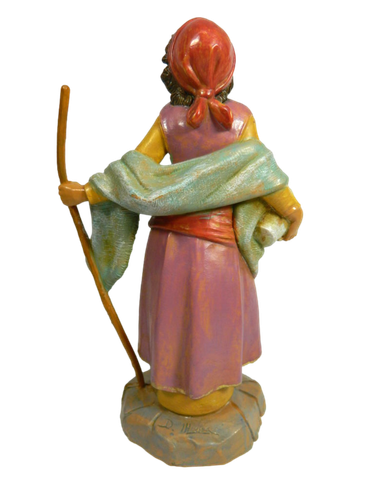 Donna con Brocca e Bastone Fontanini Cm 19 Novità 2025 - Pastori per Presepe - Imagen 3 de 3