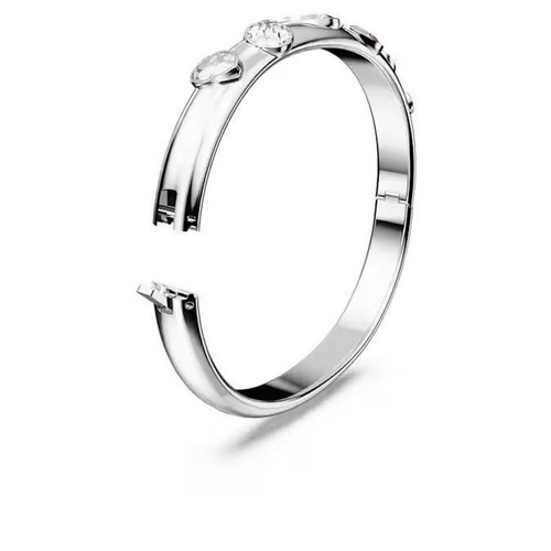 Brazalete Swarovski Imber cortes mixtos, blanco, chapado en rodio-grande - Imagen 3 de 5