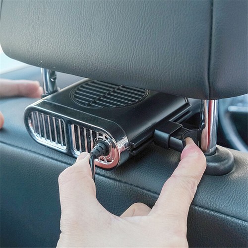 Portable Car Air Cooler Powerful Quiet 3 Speed Adjustable Backseat Cooling Fan - Picture 9 of 10