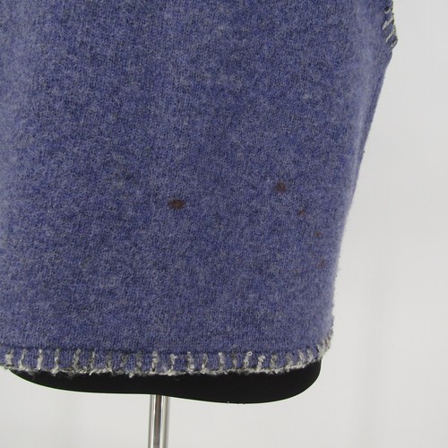 Portraits Northern Isles Vest XL Shetland Wool Floral Embroidered Blue Gray - Picture 5 of 7