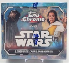 TOPPS CHROME STAR WARS 2025 SEALED HOBBY BOX 1 AUTOGRAPH D AUTO Q0004