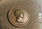 louis napolean 1 king of holland bronze medallion France on edge 1800-1901 ? — photo 1