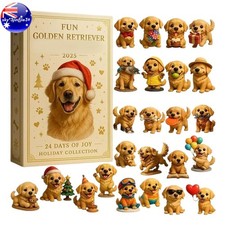 Fun Golden Retriever Advent Calendar 202524 Days Dog Ornaments for Christmas AU