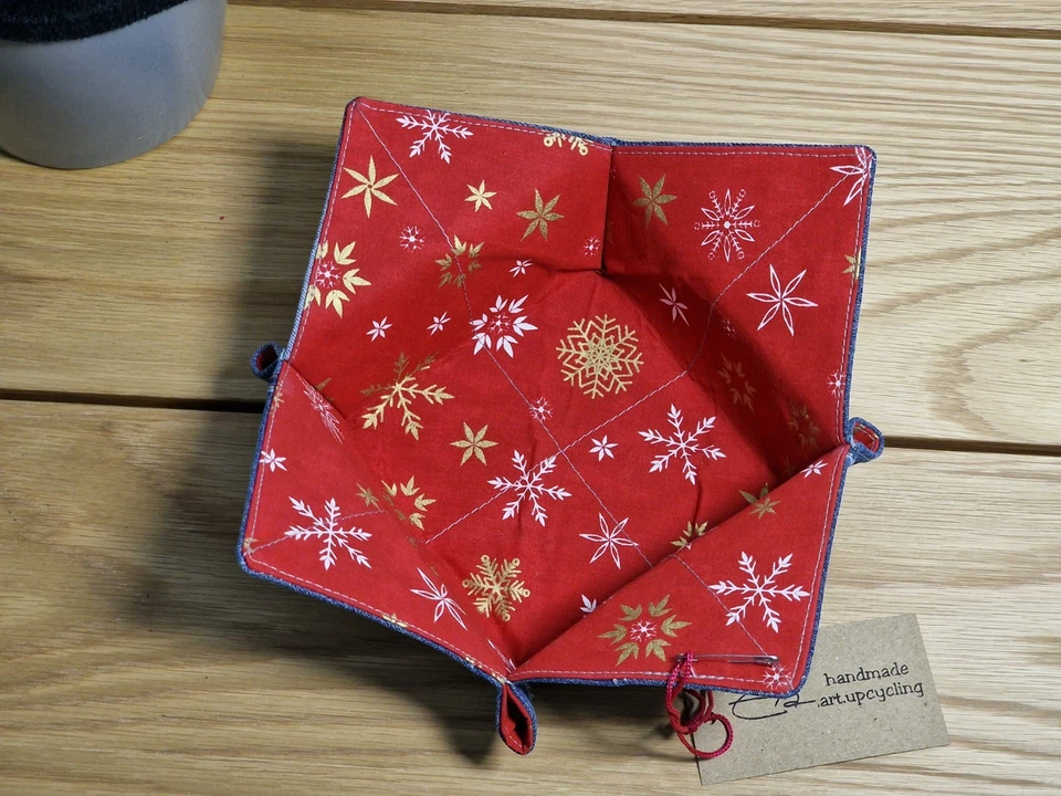 Deko Körbchen Geschenkkörbchen Weihnachten  Korbablage Schmuck Gebäck Unikat - Bild 2 von 3