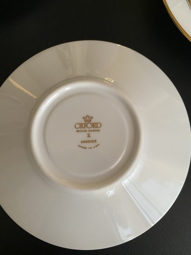 Oxford Lenox Andover Tasse und Untertasse Bone China USA Top 9er Set - Bild 3 von 4