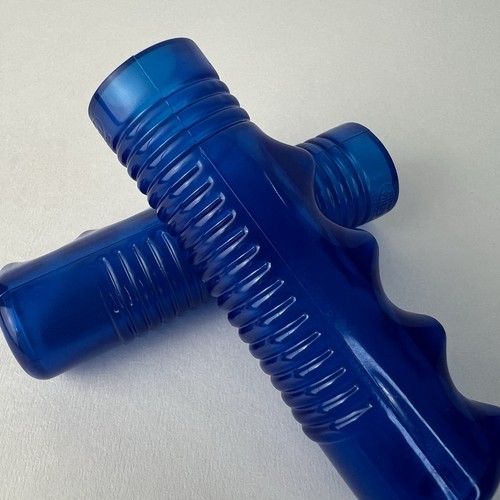 VINTAGE BLUE TRICYCLE GRIPS 5/8" ID. 3-3/8" LONG FITS ELGIN AMF HUFFY COLSON NOS - Picture 2 of 8