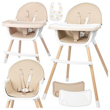 Chaise d'alimentation 3 en 1 chaise pliante bébé plateau réglable sangles BIT...