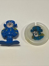 Vntg Cap'n Crunch Cereal Lot Sticker, Figure Milk Cap Lid
