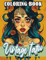 Tattoo Malbuch 50 Designs FüR Jugendliche, Vintage, Ausmalbuch, Kunst