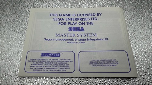 The Newzealand Story Sega Master System W/Manual 8 Bit Retro 1988 #0466 - Picture 9 of 13