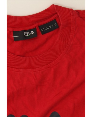 FILA Mens Graphic Vest Top Large Red Cotton AT10 - Picture 3 of 3