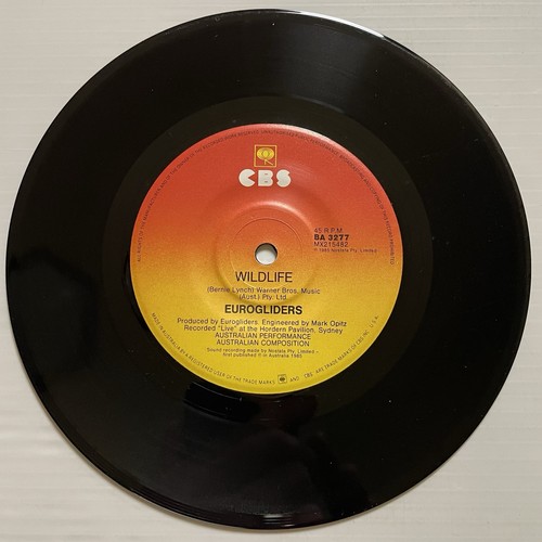 Eurogliders We Will Together / Wildlife Vinyl Record 7” 45 RPM BA 3277 CBS 1985 - Photo 6/24