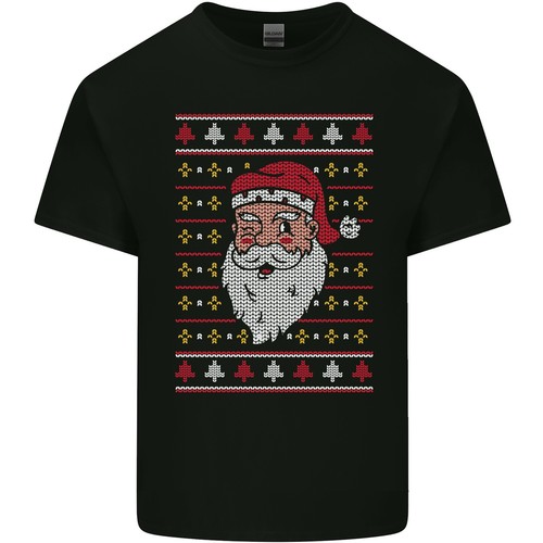 T-shirt Léger Gildan Coton Noël - Motif Père Noël Et Biscuits - Taille Adulte Homme - Modèle 3000 - Neuf Sans étiquette