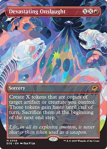 Borderless DEVASTATING ONSLAUGHT mtg NM-M Edge of Eternities 1 Mythic