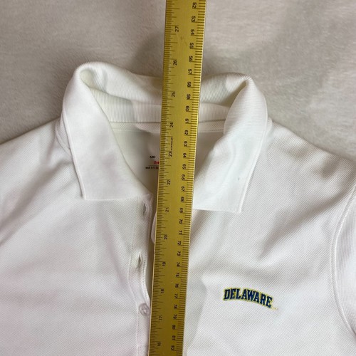 Polo da golf Under Armour HeatGear donna media bianca Delaware nuova con etichetta - Foto 4 di 6