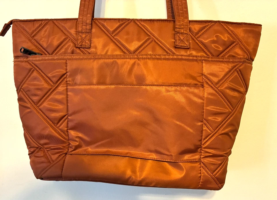 Bolso de Viaje Lug Skyliner Bolso RFID Cartera Trolley Manga Cobre Marrón EXCELENTE Foto 4 de 4