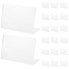 20Pcs Shape Acrylic Display Stands Price Tag Holders for Promotions