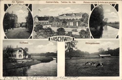 Ak Gaschwitz Markkleeberg in Sachsen, Am Postamt, Central-Halle,... - 4678070 - Picture 1 of 2