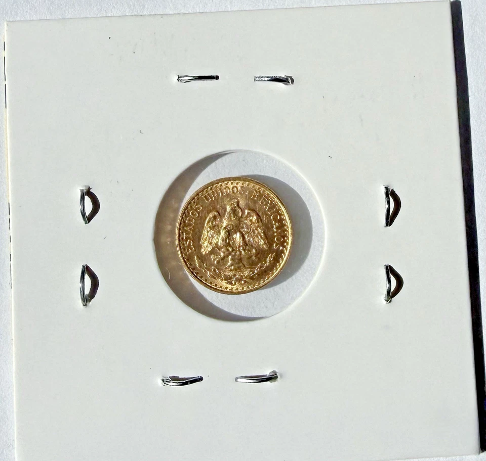 Dos Pesos Oro México 1945 ~ Envío Gratis EE. UU. (2) Foto 2 de 4