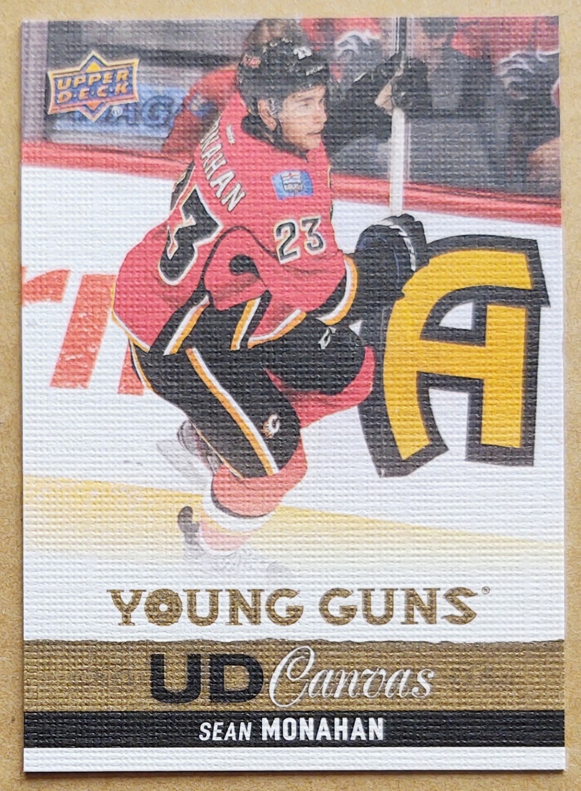 2013-14 UPPER DECK SERIES TWO SEAN MONAHAN #C218 YOUNG GUNS CANVAS ROOKIE RC