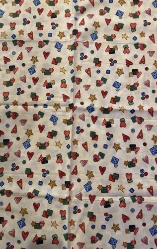 Christmas is for Families by Daisy Kingdom Fabric Country Buttons Hearts 44” BTY - Picture 2 of 3