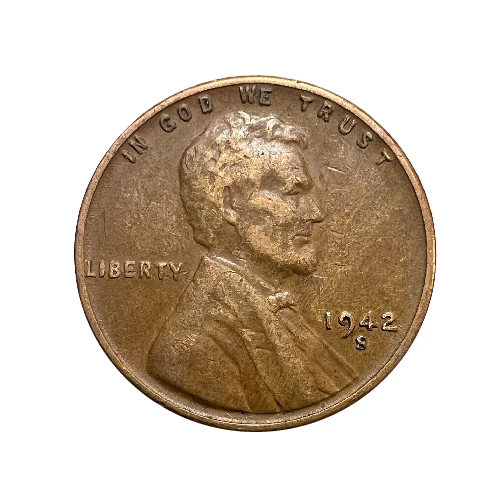 1942-S Lincoln Wheat Penny Cent - G/VG Good or Better Very Nice