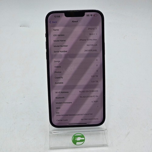 Desbloqueado Apple iPhone 13 Pro Max 1 TB 18.6.2 Azul Sierra NLFJ3LL/A - Imagen 2 de 5