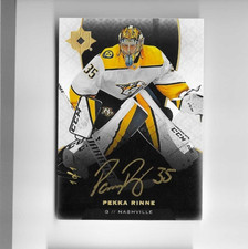 2019-20 ULTIMATE COLLECTION # 71 PEKKA RINNE AUTO CARD #D 1/1 PREDATORS