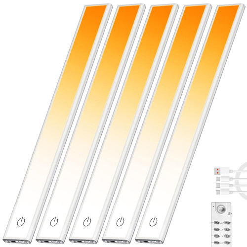 66 LED Under Cabinet Lights Wireless with Full Lighting,Rechargeable Closet L...
