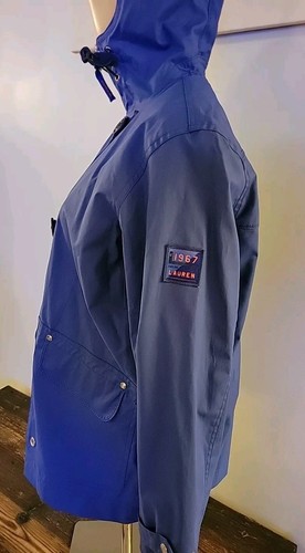 NWT Ralph Lauren Wax Cotton Sailing Jacket Hooded Size P Small Marine Supply Vtg - Picture 3 of 15