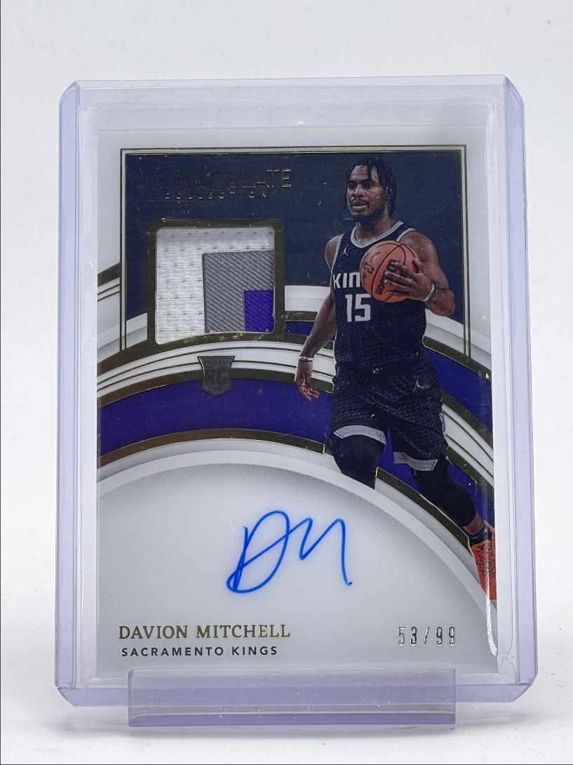 DAVION MITCHELL 2021-22 IMMACULATE RPA ROOKIE PATCH RC AUTO /99 Q1681