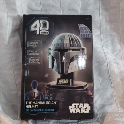 Spin Master Star Wars The Mandalorian 3D Cardstock Helmet Model Kit Display
