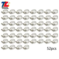 50-Pack 1/2"-3/4" Adjustable Drive Hose Clamp Fuel Line Worm Clip New