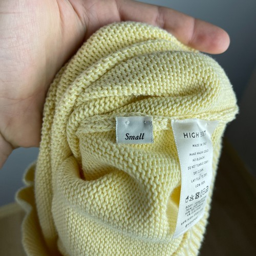 High Sport Womens Yellow Knit Cotton Crewneck Sweater – Size S - Picture 13 of 14