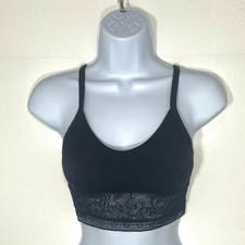 NWOT Maidenform Women's S All Over Lace Longline Bralette DMSLLB Black