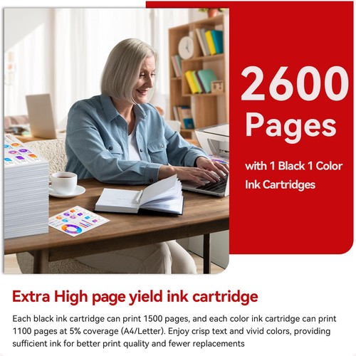 1500 Seiten 285XXL 286XXL Tintenpatrone Ersatz für Canon 285 286 285XL 28... - Bild 4 von 5