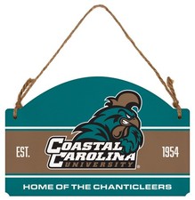 Coastal Carolina University Flat Wood Sign with Hanging String