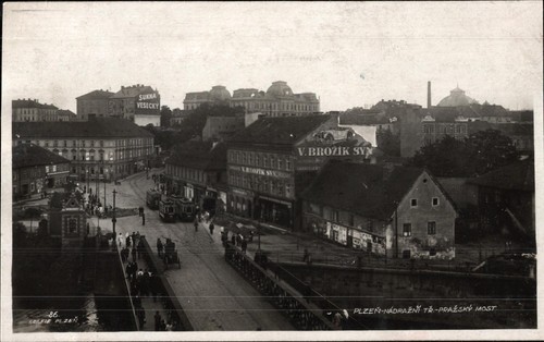 Plzen , Nadrazni TR. prazsky Most