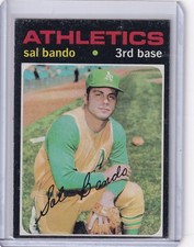 1971 Topps Baseball #285 Sal Bando - Oakland Athletics