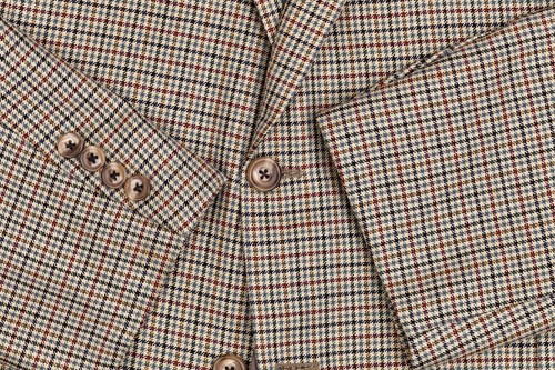 Hickey Freeman Madison Wool/Silk Plaid Houndstooth Blazer Jacket 46L - Picture 8 of 13