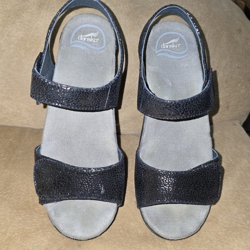Sandalias Dansko Sonnet Metálicas Cuero Negro Talla EU 38 US 7.5-8 - Imagen 6 de 11