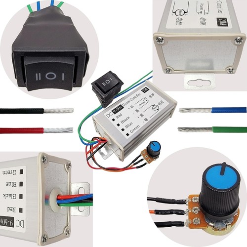 DC9-60V DCMotor Speed Controllers 20A1200W Motor Pulse Width Modulator Regulator - Picture 2 of 8