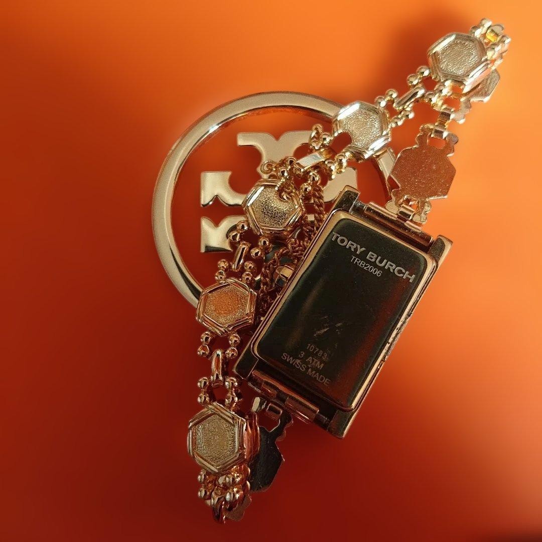 Tory Burch Rectango Gold Ladies Watch Automatic 34mm Water-Resist Used thumbnail 8