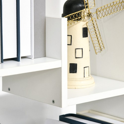 HOMCOM Libreria Moderna a 6 Livelli con 11 Scaffali Aperti in MDF e Truciolato - Foto 10 di 10