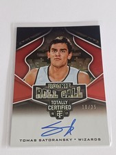2016-17 Totally Certified Tomas Satoransky */25 Rookie Roll Call Auto RC #50