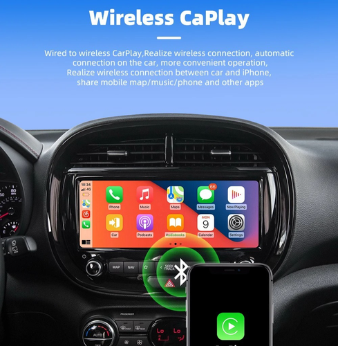 Adattatore automatico Android CarPlay wireless 2 in 1 Plug & Play USB per iPhone Android - Foto 6 di 13