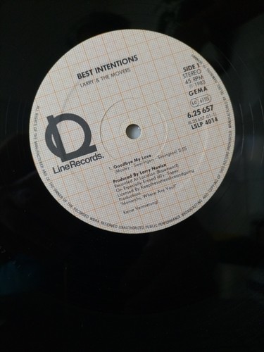 LP - Larry & The Movers Best Intentions NEAR MINT Line Records Vinyl - Picture 8 of 11