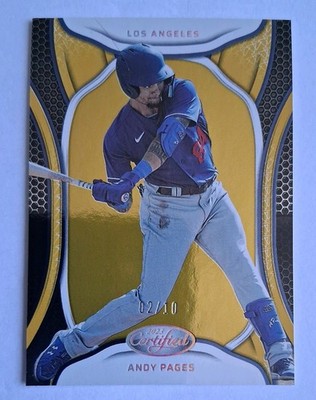 2023 PANINI CHRONICLES CERTIFIED GOLD ANDY PAGES RC! 2/10! 1/1! ONLY 10 EXIST!
