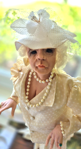 OOAK Classy Artist-made bambola scultura, firmata, polimero 1999 - 22 pollici di altezza - Foto 20 di 21