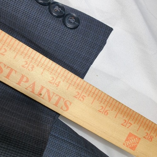 JOS A BANK TRAVELLERS COLLECTION Blau Kariert Blazer Anzug Mantel JACKE Herren 44R - Bild 9 von 15
